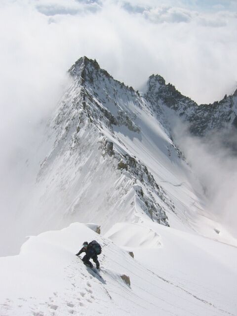 Silke devant le Wysshorn